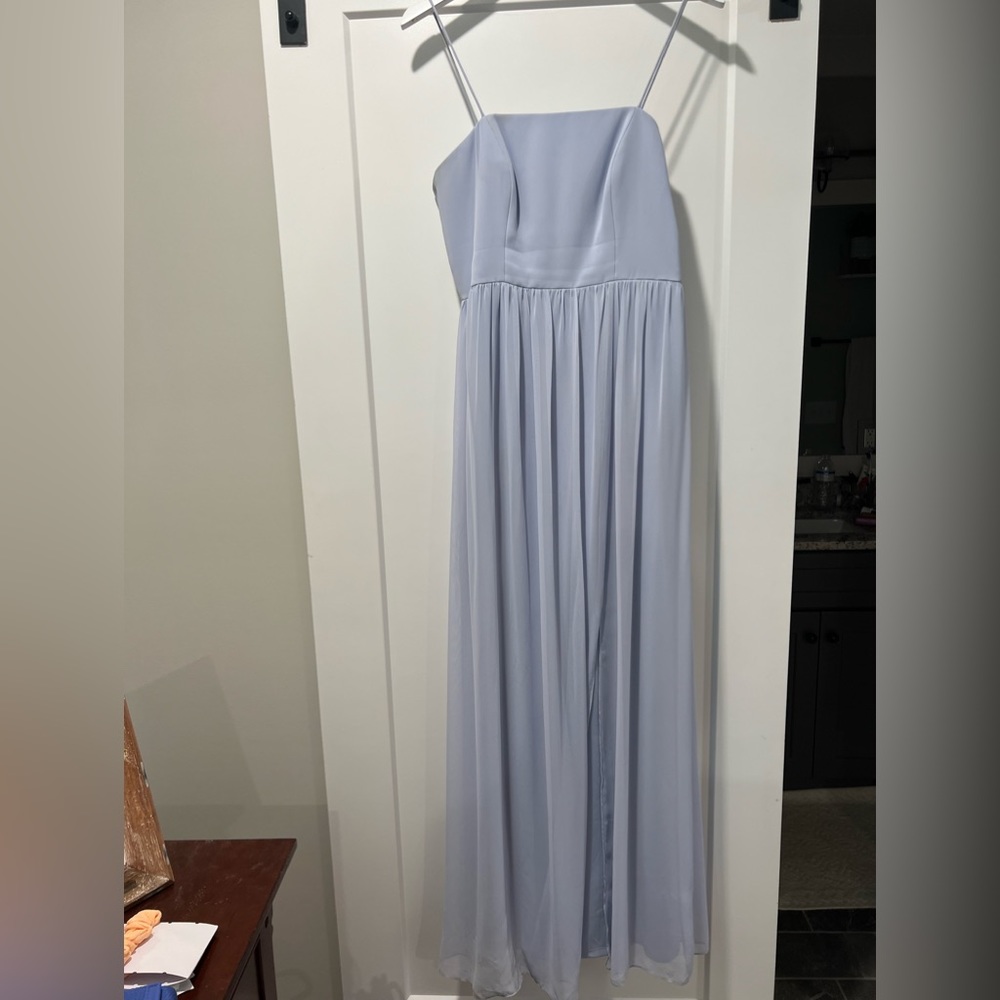 Dessy Group silver dove bridesmaid dress. Size 8